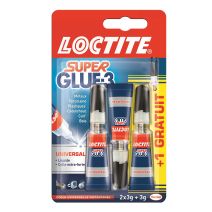 Colle SUPER GLUE-3 Liquide Universal - 3g - Lot de 2+1 Gratuit - LOCTITE
